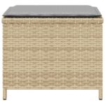 vidaXL Záhradné taburetky vankúše 4ks mix béžovej 41x41x36cm polyratan – Obrázok 6