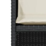 vidaXL 3-dielna bistro súprava s vankúšmi čierna polyratanová – Obrázok 6