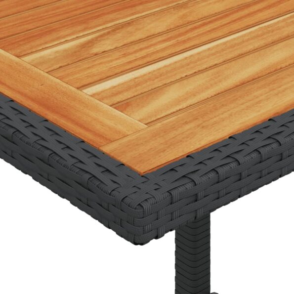 vidaXL 3-dielna bistro súprava s vankúšmi čierna polyratanová – Obrázok 10