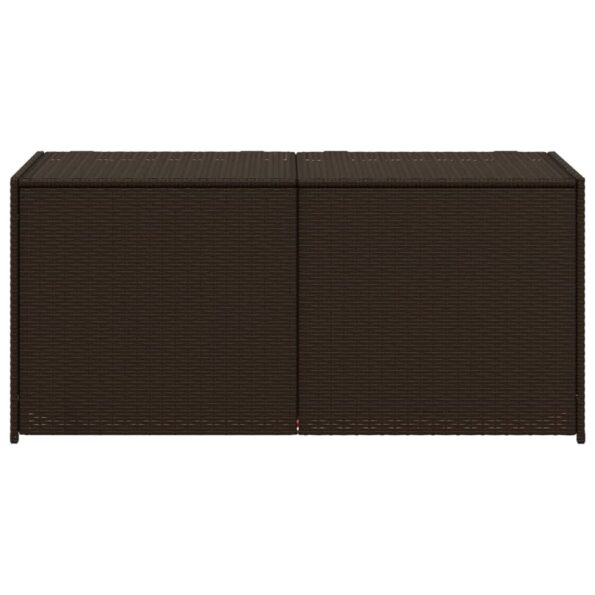 vidaXL Záhradný úložný box hnedý 283 l polyratan – Obrázok 4