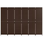 vidaXL Paraván 6 panelov hnedý polyratan – Obrázok 5