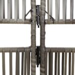 vidaXL Paraván 3 panely sivý polyratan – Obrázok 7