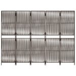 vidaXL Paraván 5 panelov hnedý polyratan – Obrázok 5