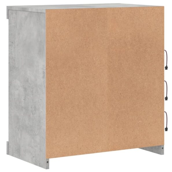 vidaXL Komoda s LED svetlami betónovo sivá 60,5x37x67 cm – Obrázok 8