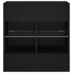 vidaXL TV nástenná skrinka s LED svetlami čierna 58,5x30x60,5 cm – Obrázok 7