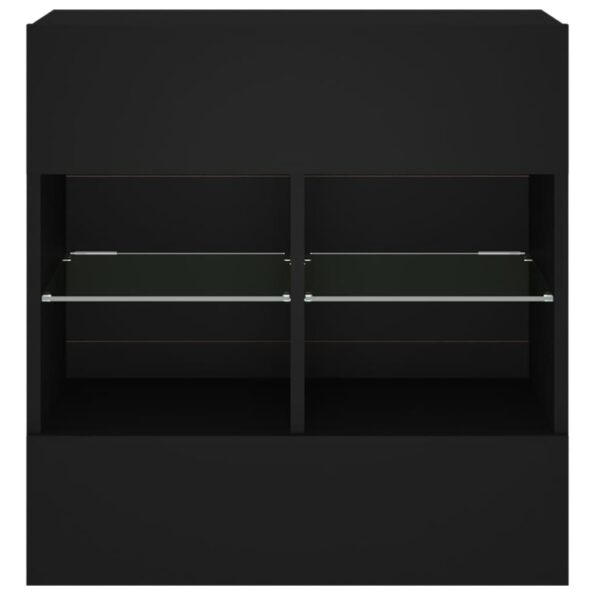 vidaXL TV nástenná skrinka s LED svetlami čierna 58,5x30x60,5 cm – Obrázok 7