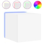 vidaXL TV nástenné skrinky s LED svetlami 2 ks biele 30,5x35x30 cm – Obrázok 7