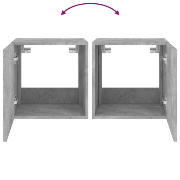 vidaXL TV nástenná skrinka s LED svetlami betónovo sivá 40,5x35x40 cm – Obrázok 12