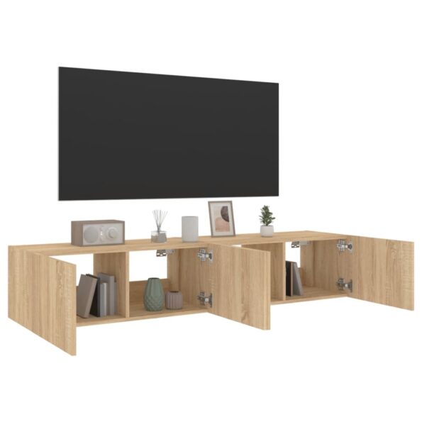 VXL8721012258709_g_en_hd_4.jpg vidaXL TV nástenné skrinky s LED svetlami 2 ks dub sonoma 80x35x31 cm – Obrázok 6