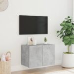 vidaXL TV nástenná skrinka s LED svetlami betónovo sivá 60x35x41 cm – Obrázok 4