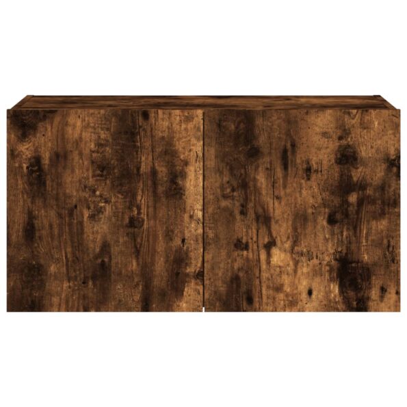 vidaXL TV nástenná skrinka s LED svetlami dymový dub 80x35x41 cm – Obrázok 9