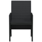 vidaXL 3-dielna bistro súprava s vankúšmi čierna polyratanová – Obrázok 6