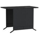 vidaXL 3-dielna bistro súprava s vankúšmi čierna polyratanová – Obrázok 9