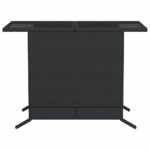 vidaXL 3-dielna bistro súprava s vankúšmi čierna polyratanová – Obrázok 10