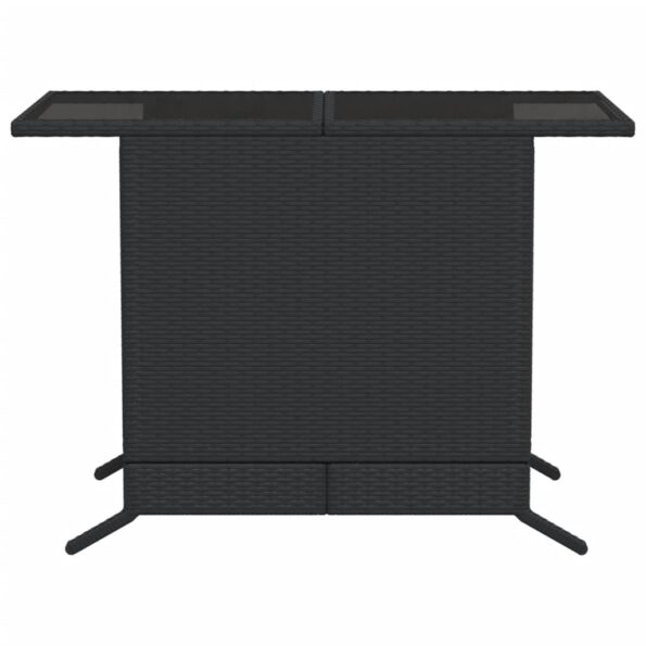 vidaXL 3-dielna bistro súprava s vankúšmi čierna polyratanová – Obrázok 10