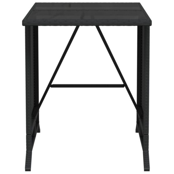 vidaXL 3-dielna bistro súprava s vankúšmi čierna polyratanová – Obrázok 11