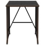 vidaXL 3-dielna bistro súprava s podložkami hnedá polyratan – Obrázok 11