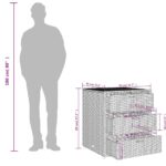 vidaXL Záhradná úložná skriňa hnedá 55x59x69 cm polyratan – Obrázok 12