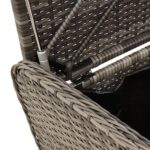 vidaXL Úložná lavička s vankúšom sivá 80x51x52 cm polyratan – Obrázok 8