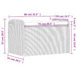 vidaXL Úložná lavička s vankúšom sivá 80x51x52 cm polyratan – Obrázok 11