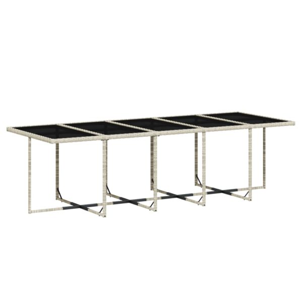 VXL8721012290334_g_en_hd_2.jpg vidaXL 11-dielna záhr. jedálenská súprava vankúše svetlosivá polyratan – Obrázok 4