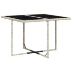 vidaXL 9-dielna záhradná jedálenská súprava s vankúšmi sivá polyratan – Obrázok 4