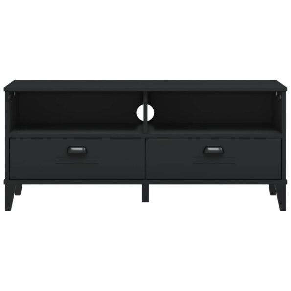 vidaXL TV skrinka VIKEN, čierna, borovicový masív – Obrázok 6
