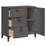 vidaXL Komoda VIKEN, antracitovo sivá 80x40x80 cm, borovicový masív – Obrázok 5