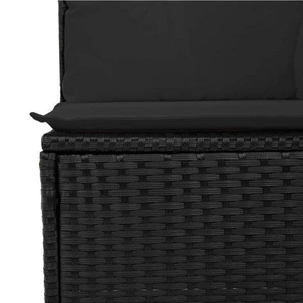 VXL8721012333482_g_en_hd_5.jpg vidaXL Záhradná pohovka s vankúšmi 2-miestna čierna polyrattan – Obrázok 7