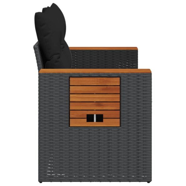 VXL8721012333796_g_en_hd_4.jpg vidaXL Záhradná pohovka s vankúšmi 2-miestna čierna polyrattan – Obrázok 6