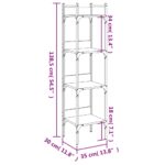 vidaXL Knižnica 4-poschodová hnedý dub 35x30x138,5 cm kompozitné drevo – Obrázok 10