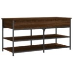 vidaXL Lavička na topánky hnedý dub 100x42,5x50 cm kompozitné drevo – Obrázok 9