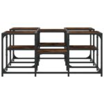 vidaXL Konferenčný stolík dymový dub 91x91x40 cm kompozitné drevo – Obrázok 5