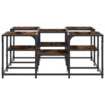 vidaXL Konferenčný stolík dymový dub 91x91x40 cm kompozitné drevo – Obrázok 6