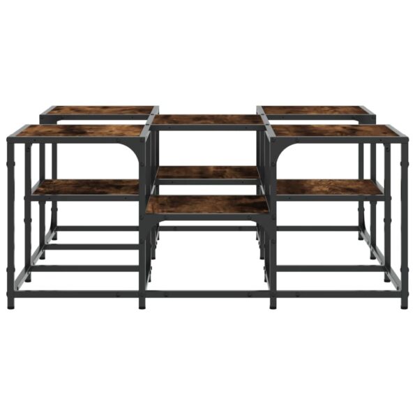 vidaXL Konferenčný stolík dymový dub 91x91x40 cm kompozitné drevo – Obrázok 6