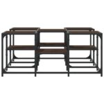 vidaXL Konferenčný stolík hnedý dub 91x91x40 cm kompozitné drevo – Obrázok 5