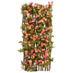 vidaXL Rozťahovacia mriežka s umelým brečtanom 5 ks ružová 180x60 cm – Obrázok 5