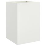 vidaXL Kvetináč biely 52x48x75 cm oceľ – Obrázok 6