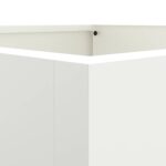 vidaXL Kvetináč biely 52x48x75 cm oceľ – Obrázok 7