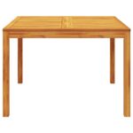 vidaXL Záhradný jedálenský stôl 110x110x75 cm, akáciový masív – Obrázok 4