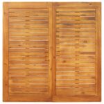 vidaXL Záhradný jedálenský stôl 110x110x75 cm, akáciový masív – Obrázok 7