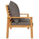 vidaXL Záhradná lavica 120 cm s podložkou, akáciový masív – Obrázok 5