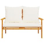 vidaXL Záhradná súprava s podložkami, akáciový masív – Obrázok 4