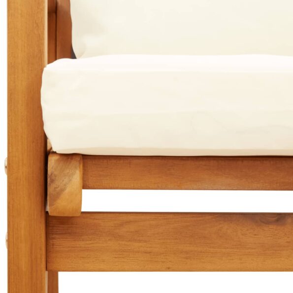 vidaXL Záhradná súprava s podložkami, akáciový masív – Obrázok 5