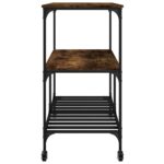 vidaXL Kuchynský vozík dymový dub 100x50x95 cm kompozitné drevo – Obrázok 8