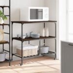 vidaXL Kuchynský vozík hnedý dub 100x50x95 cm kompozitné drevo – Obrázok 4