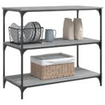 vidaXL Kuchynský vozík sivý sonoma 102x50x95 cm kompozitné drevo – Obrázok 5