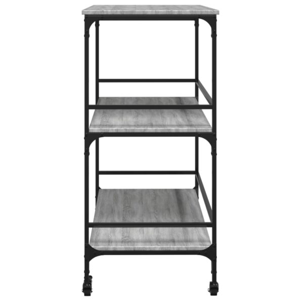 vidaXL Kuchynský vozík sivý sonoma 100,5x50x105 cm kompozitné drevo – Obrázok 8