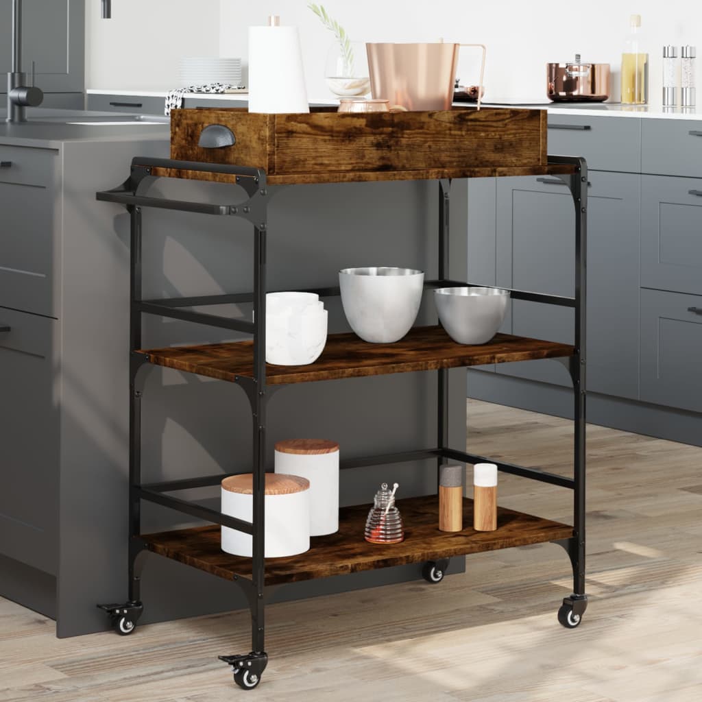 VXL8721012376397_m_en_hd_1.jpg vidaXL Kuchynský vozík, tmavý dub 81,5x41x92,5 cm, kompozitné drevo – Obrázok 1