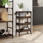 vidaXL Kuchynský vozík hnedý dub 53x20x76 cm kompozitné drevo – Obrázok 3